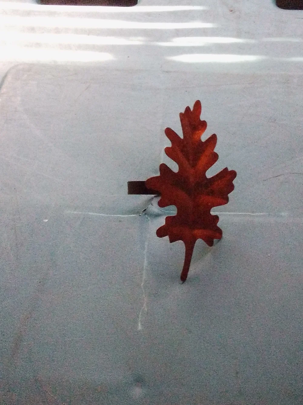 Autumn Oak Leaf Wall Hook - Rust Brown
